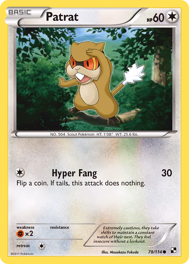 Patrat 78/114 Pokemon card