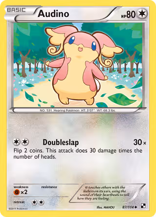 Audino 87/114 Pokemon card