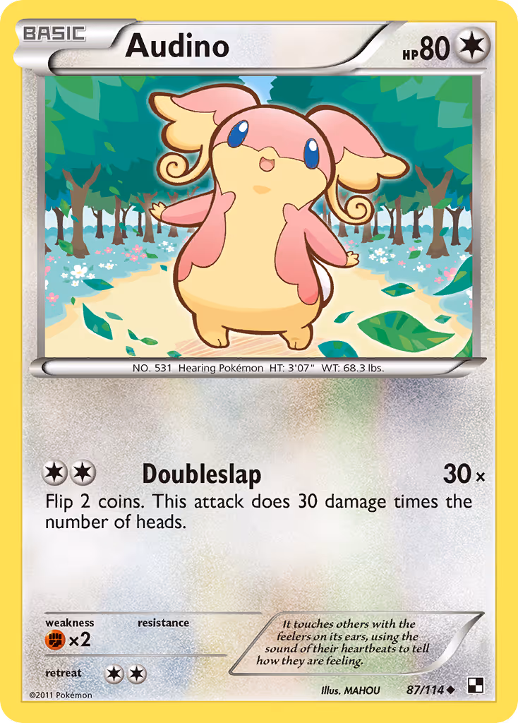 Audino 87/114 Pokemon card