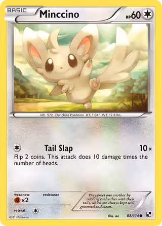 Minccino 88/114 Pokemon card
