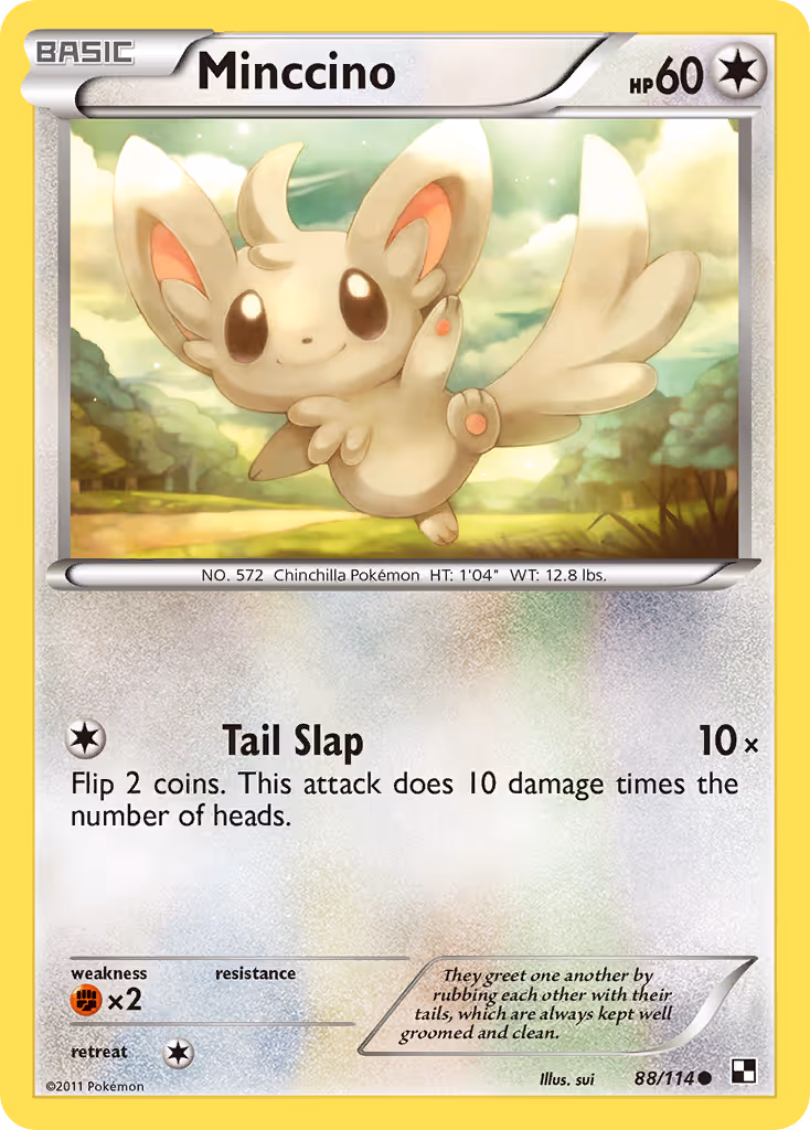 Minccino 88/114 Pokemon card