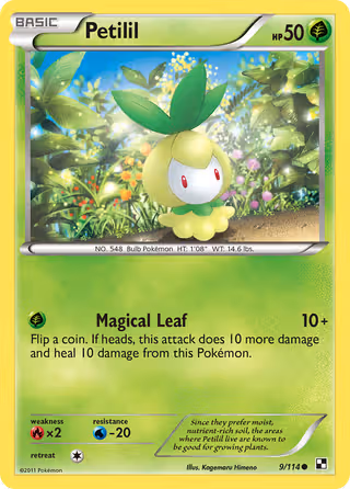 Petilil 9/114 Pokemon card