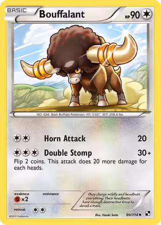 Bouffalant 90/114 Pokemon card