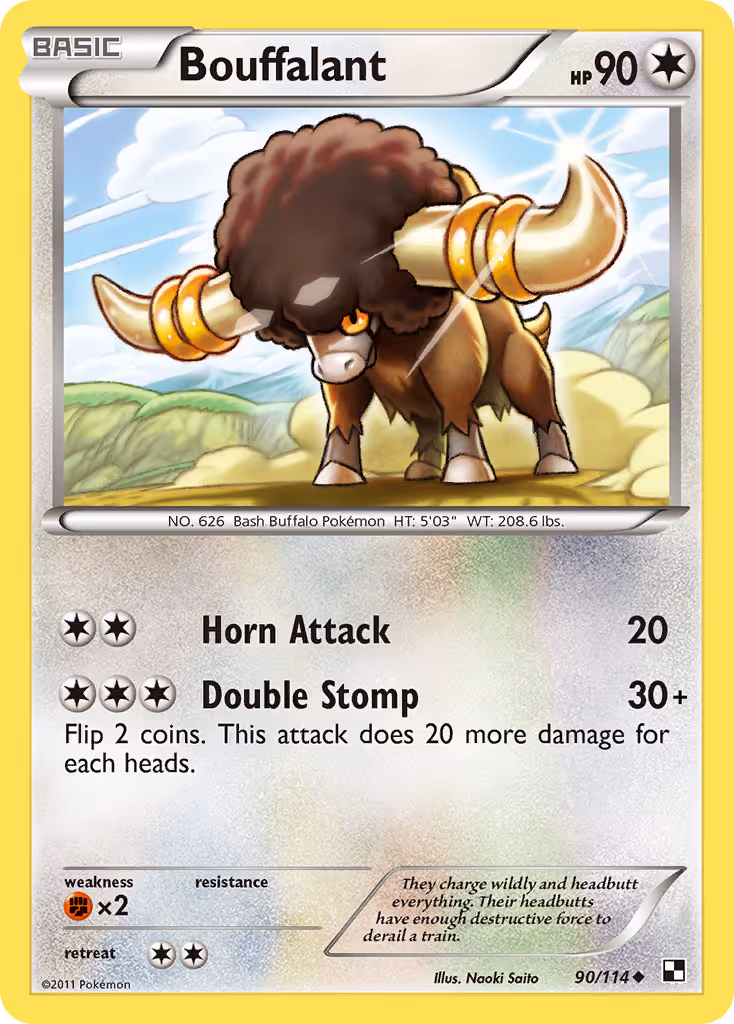 Bouffalant 90/114 Pokemon card
