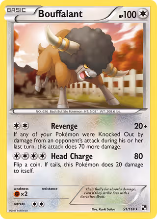 Bouffalant 91/114 Pokemon card