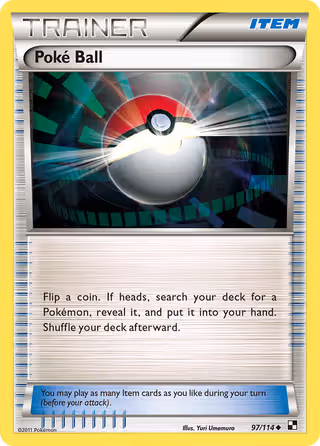 Poké Ball 97/114 Pokemon card