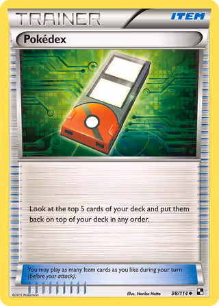 Pokédex 98/114 Pokemon card