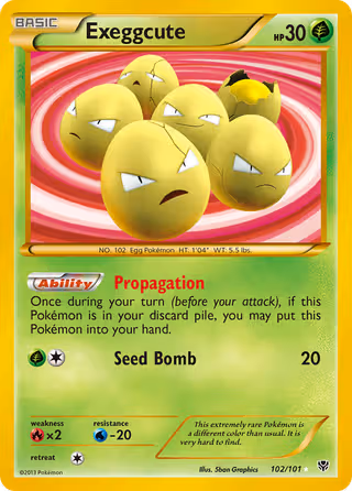 Exeggcute 102/101 Pokemon card