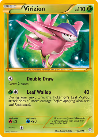 Virizion 103/101 Pokemon card