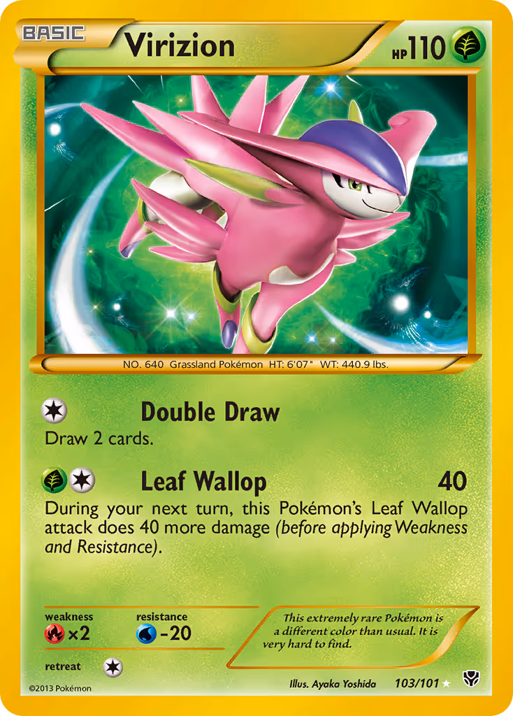 Virizion 103/101 Pokemon card