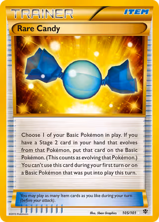 Rare Candy 105/101 Pokemon card