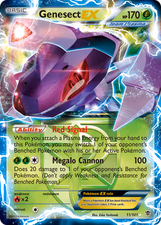 Genesect-EX 11/101 Pokemon card