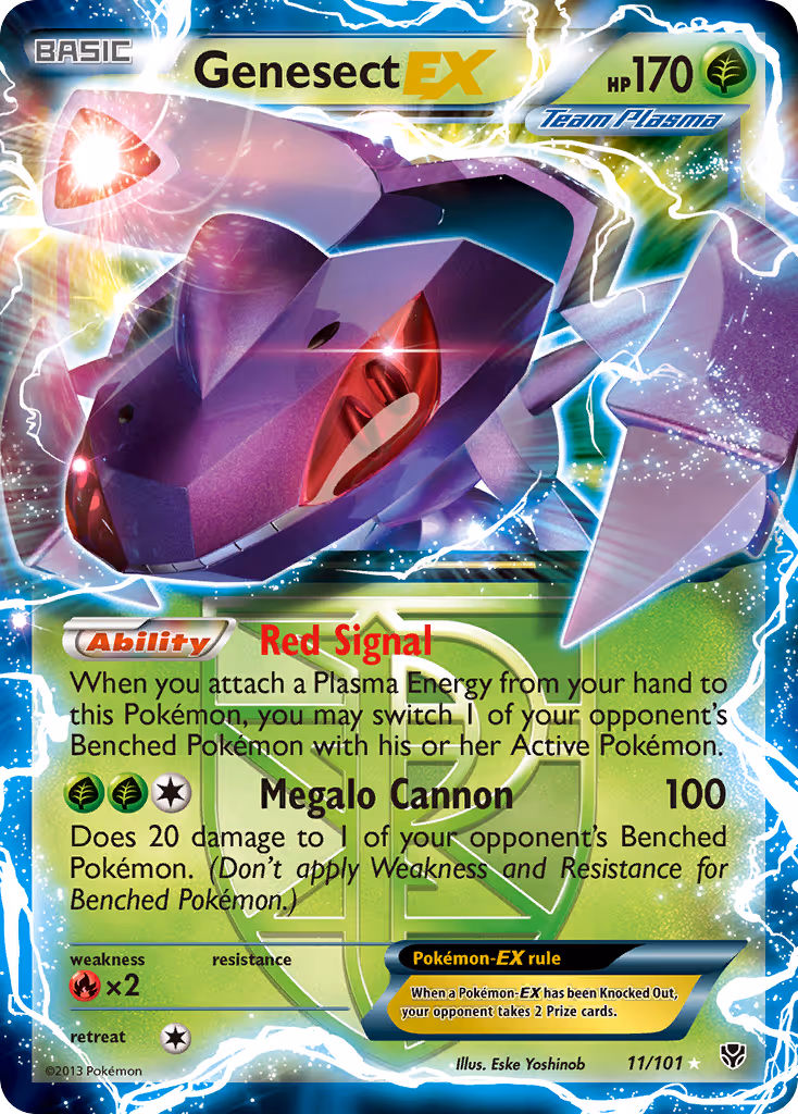 Genesect-EX 11/101 Pokemon card