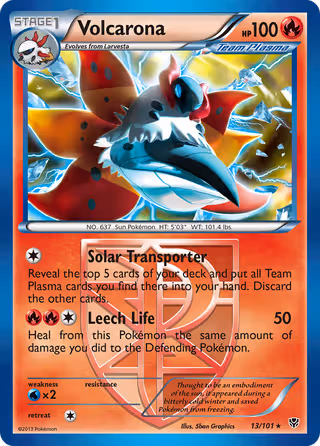 Volcarona 13/101 Pokemon card