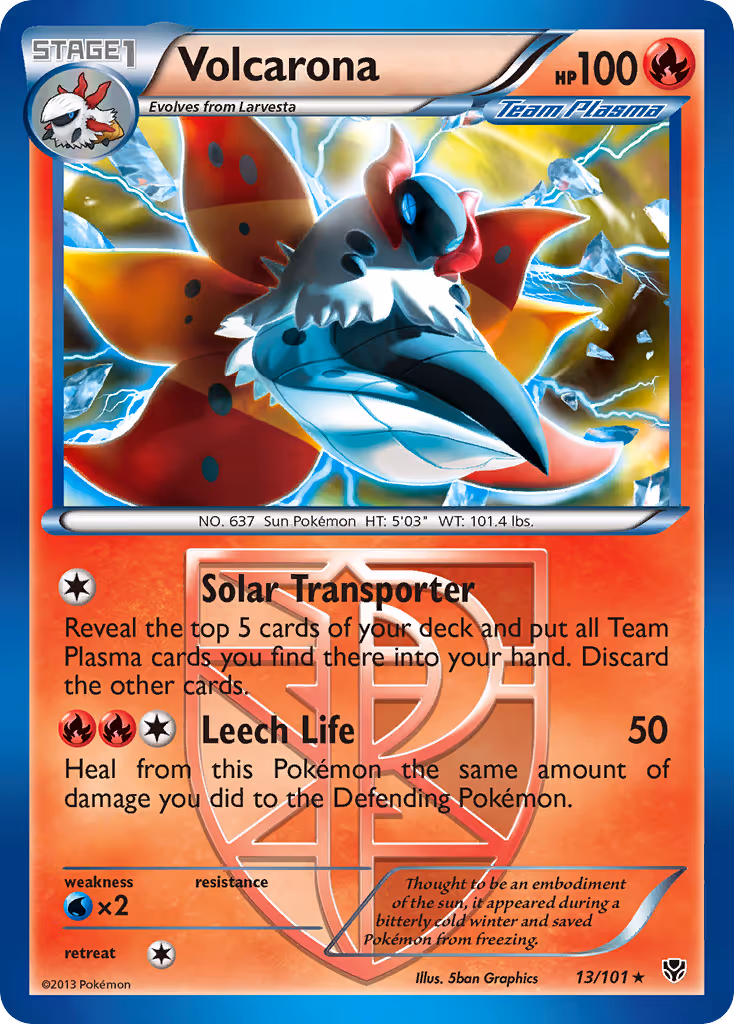 Volcarona 13/101 Pokemon card