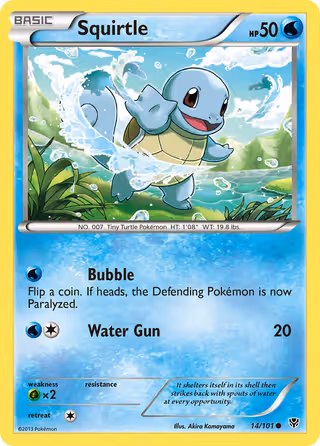 Squirtle 14/101 Pokemon card