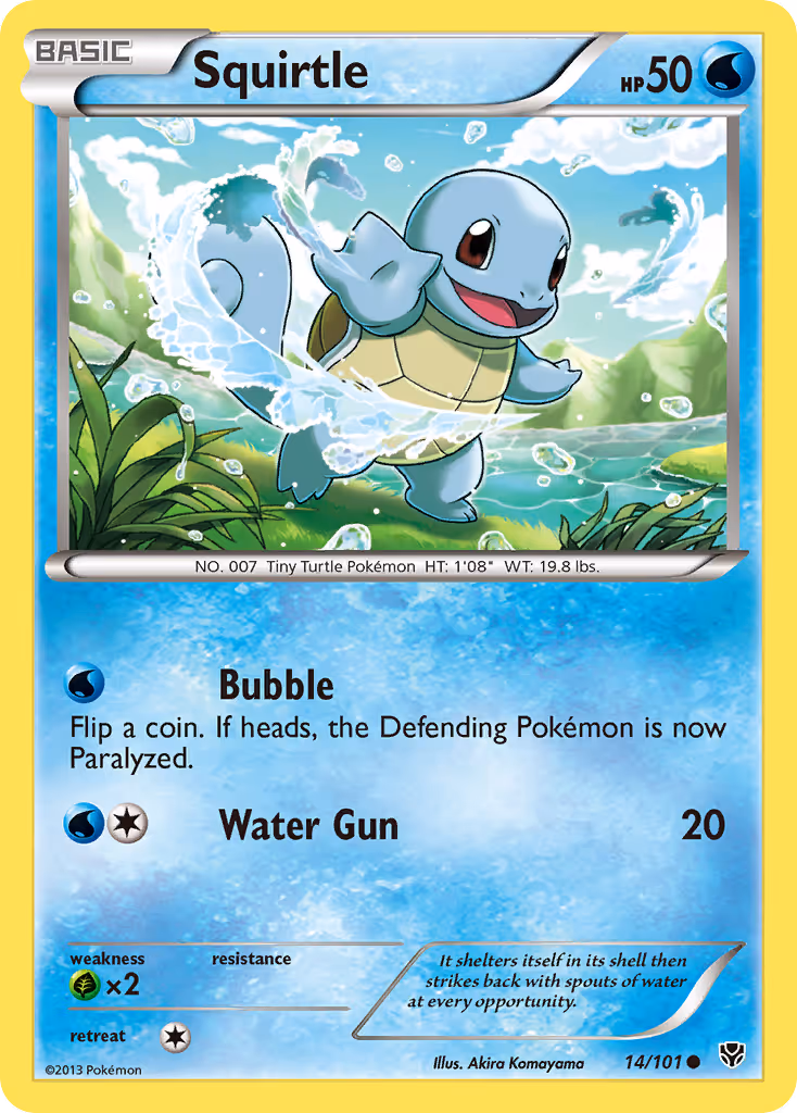 Squirtle 14/101 Pokemon card