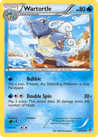 Wartortle 15/101 Pokemon card