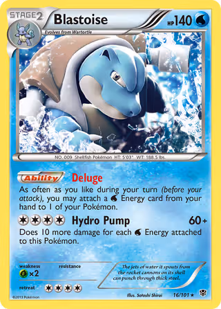 Blastoise 16/101 Pokemon card