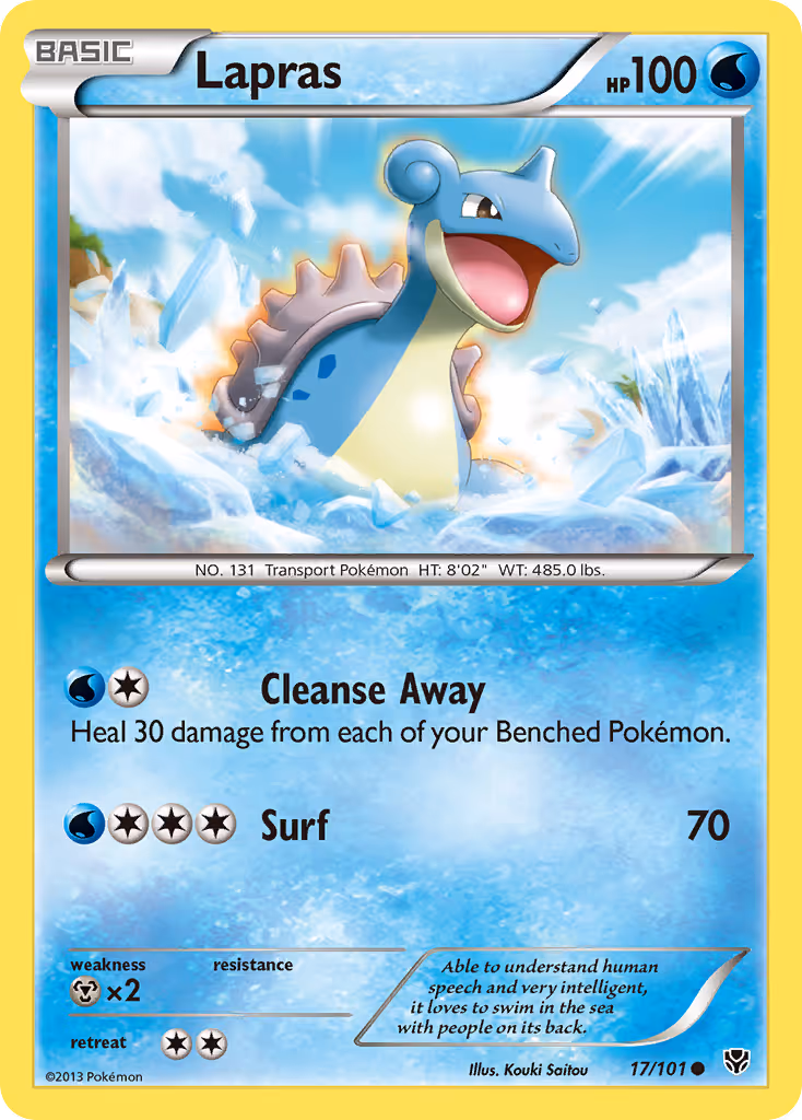 Lapras 17/101 Pokemon card