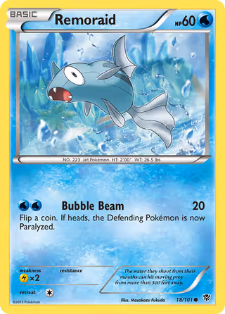 Remoraid 18/101 Pokemon card
