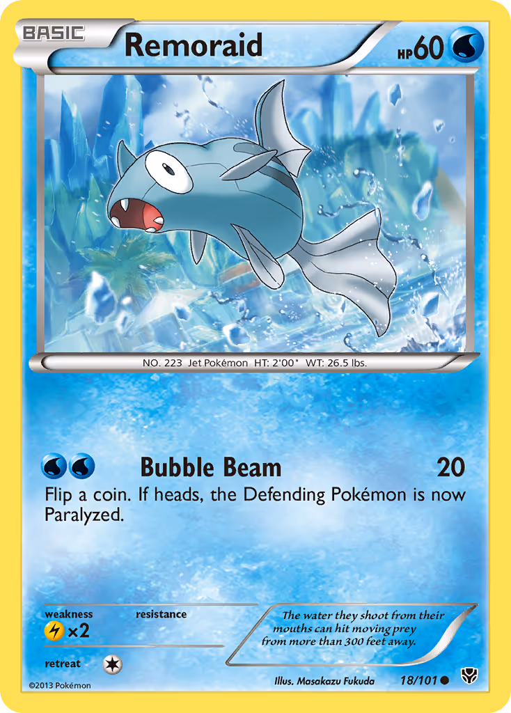 Remoraid 18/101 Pokemon card