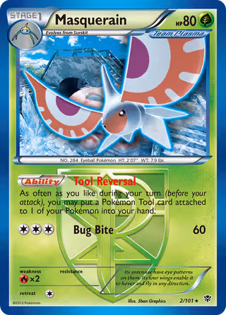 Masquerain 2/101 Pokemon card
