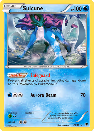 Suicune 20/101 Pokemon card