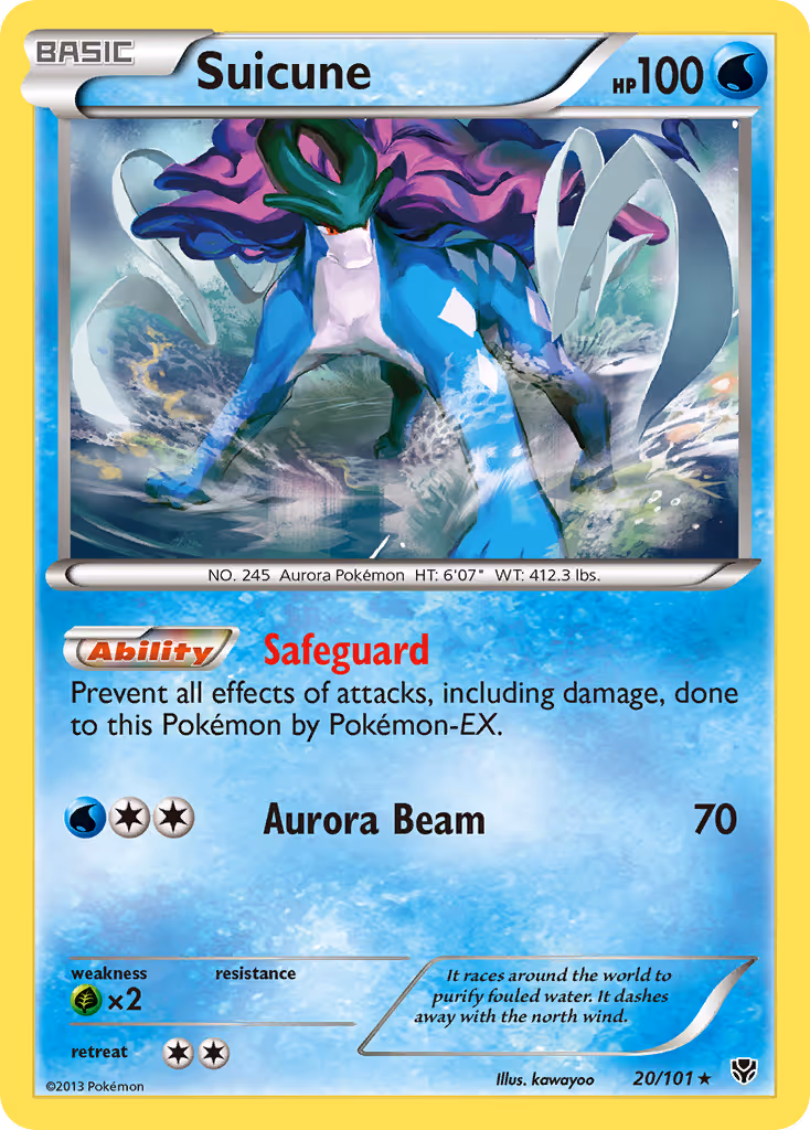 Suicune 20/101 Pokemon card