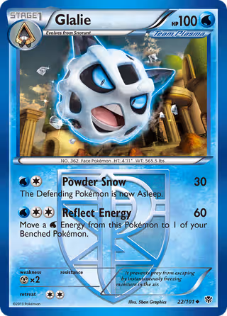 Glalie 22/101 Pokemon card