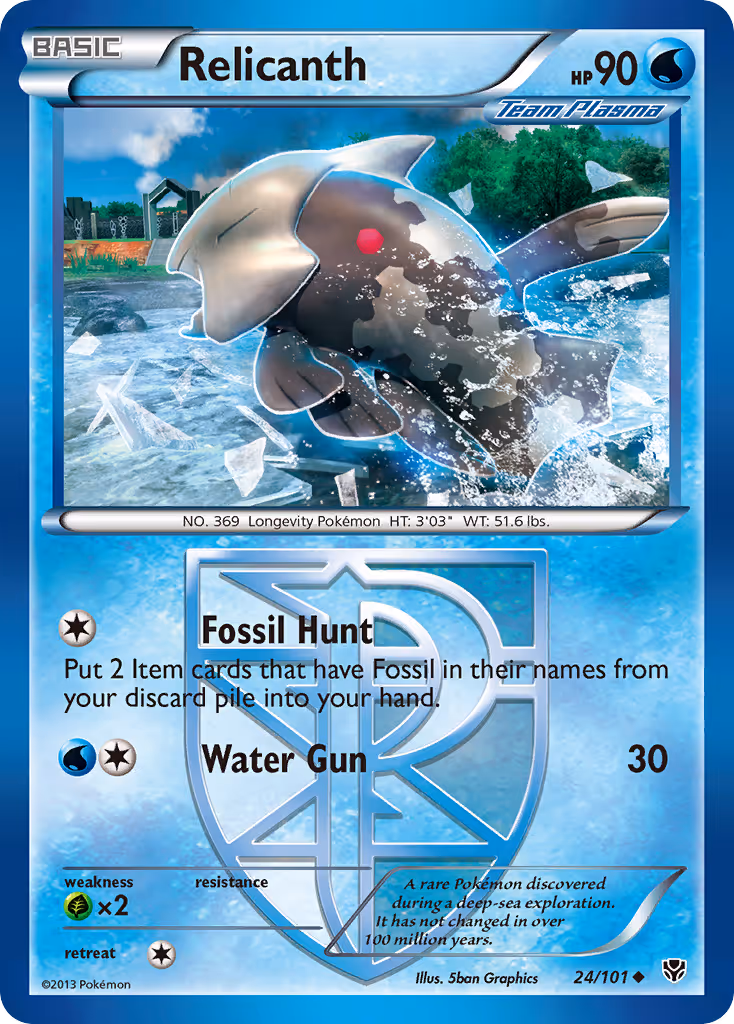 Relicanth 24/101 Pokemon card