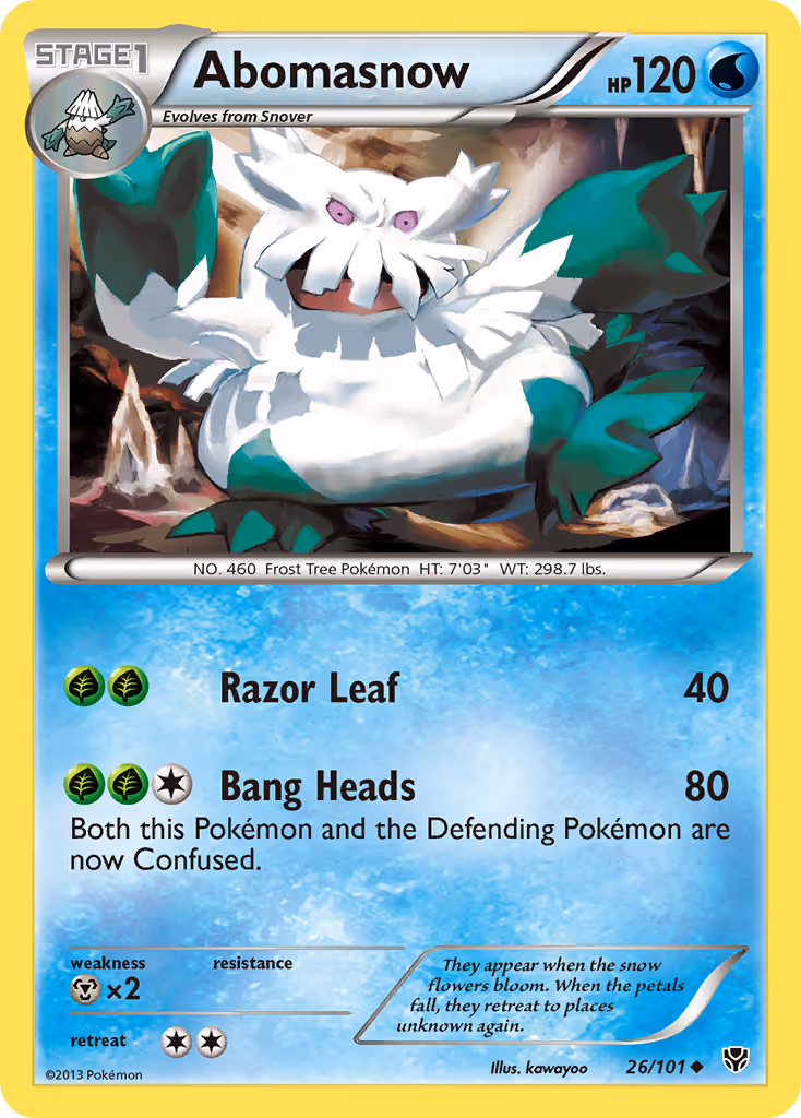 Abomasnow 26/101 Pokemon card