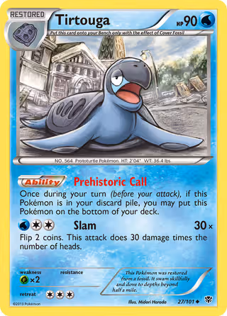 Tirtouga 27/101 Pokemon card