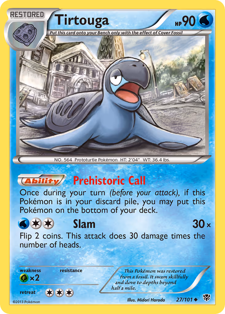 Tirtouga 27/101 Pokemon card