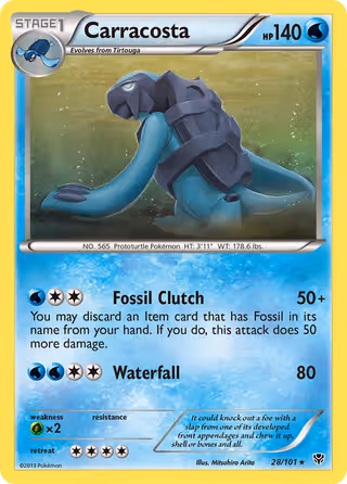 Carracosta 28/101 Pokemon card