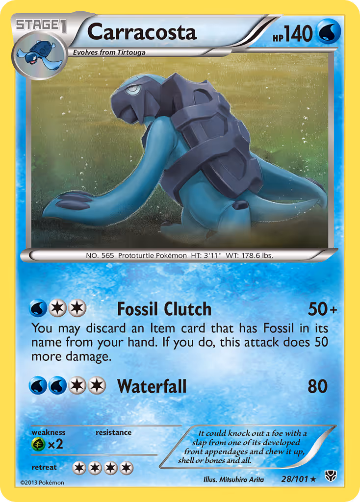 Carracosta 28/101 Pokemon card
