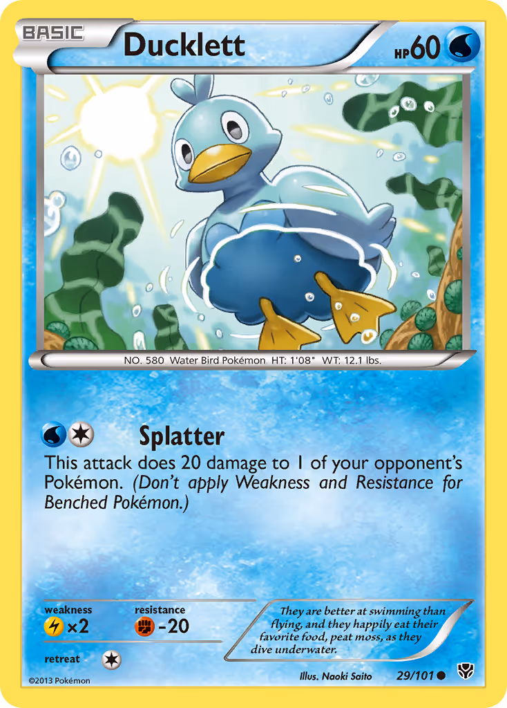 Ducklett 29/101 Pokemon card