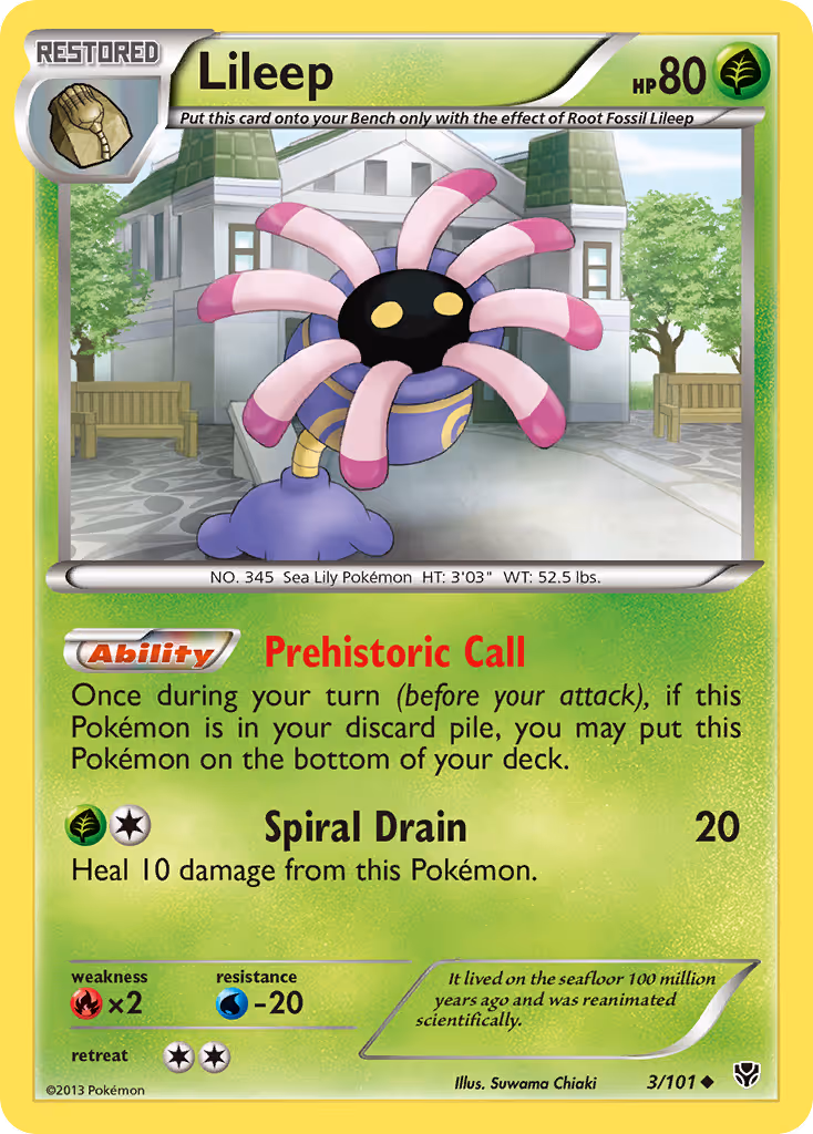 Lileep 3/101 Pokemon card