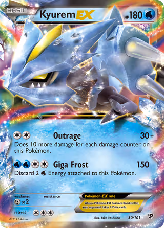 Kyurem-EX 30/101 Pokemon card