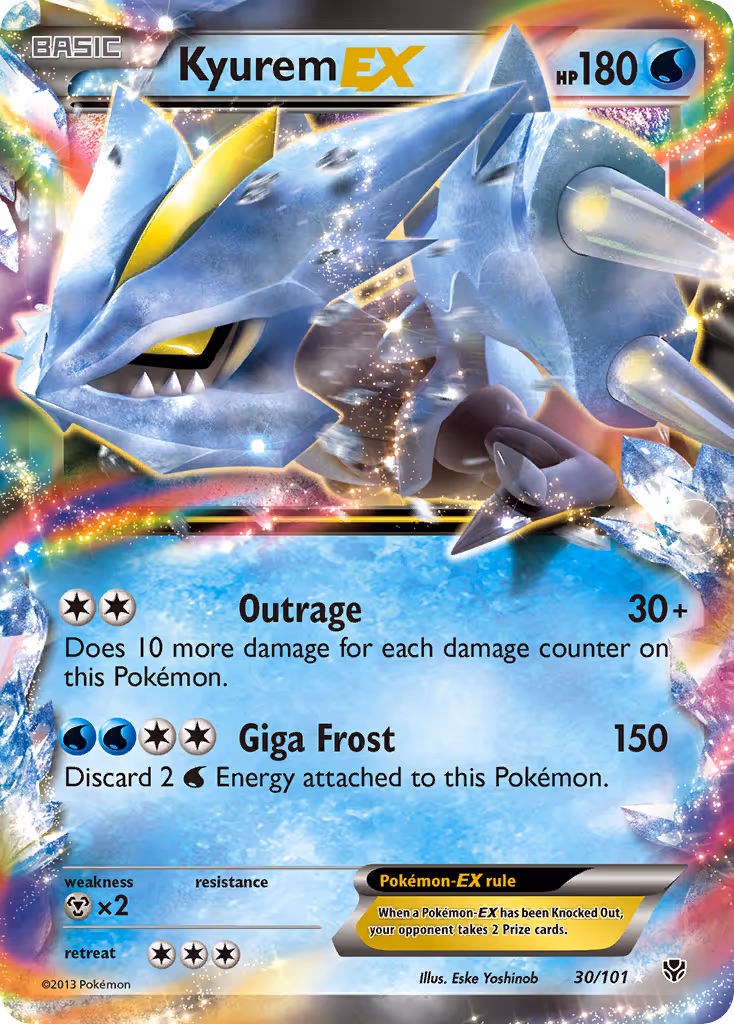 Kyurem-EX 30/101 Pokemon card