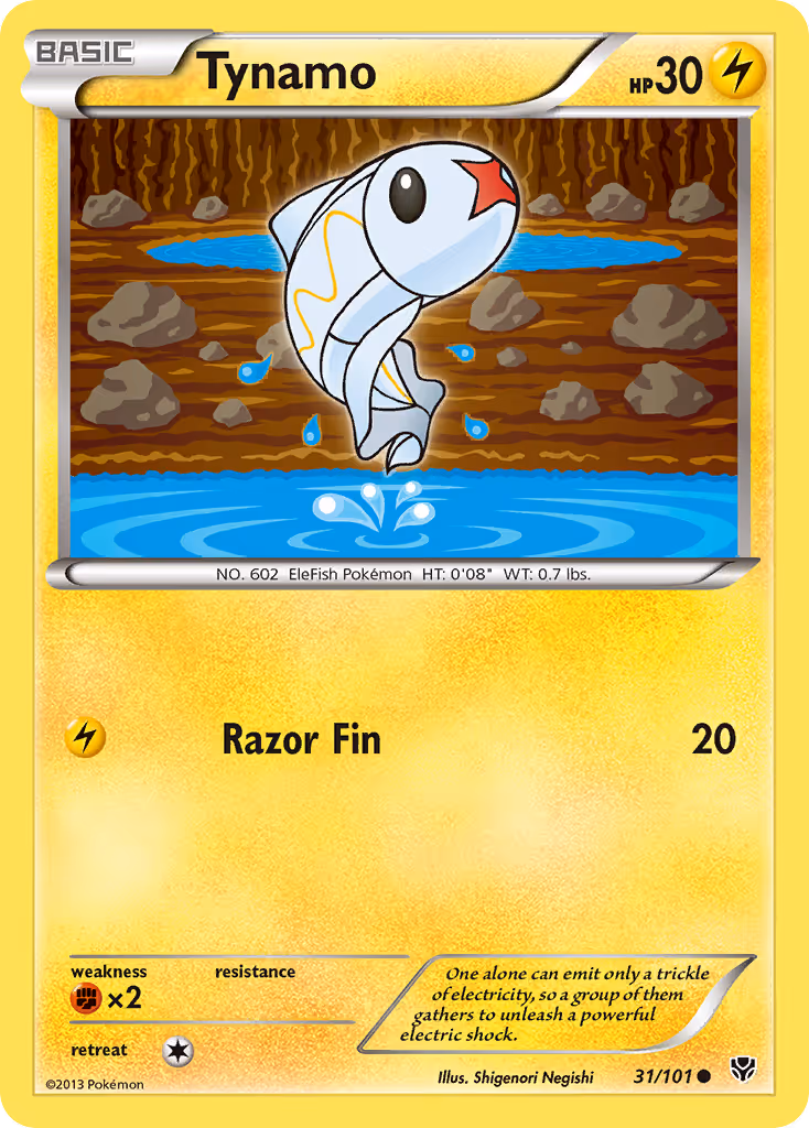 Tynamo 31/101 Pokemon card