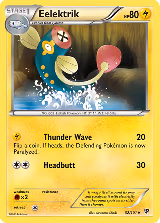 Eelektrik 32/101 Pokemon card