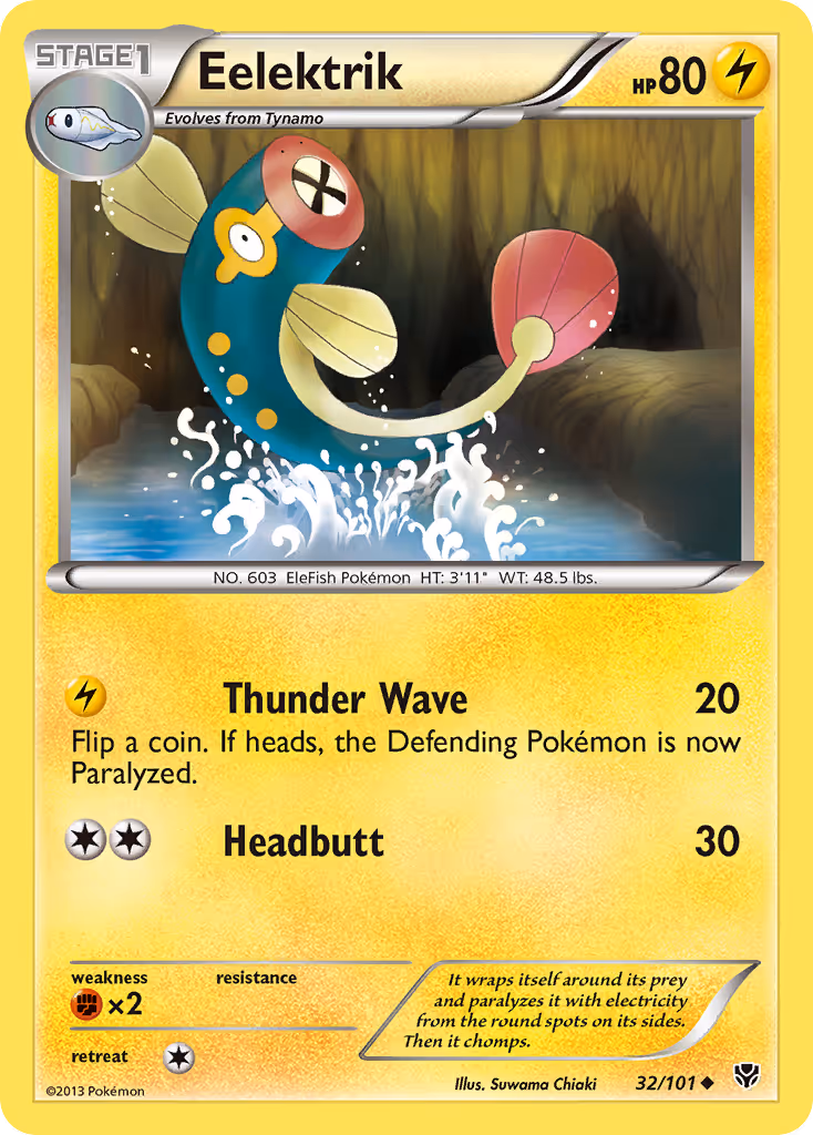 Eelektrik 32/101 Pokemon card