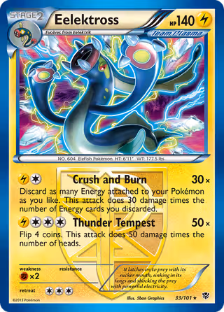 Eelektross 33/101 Pokemon card