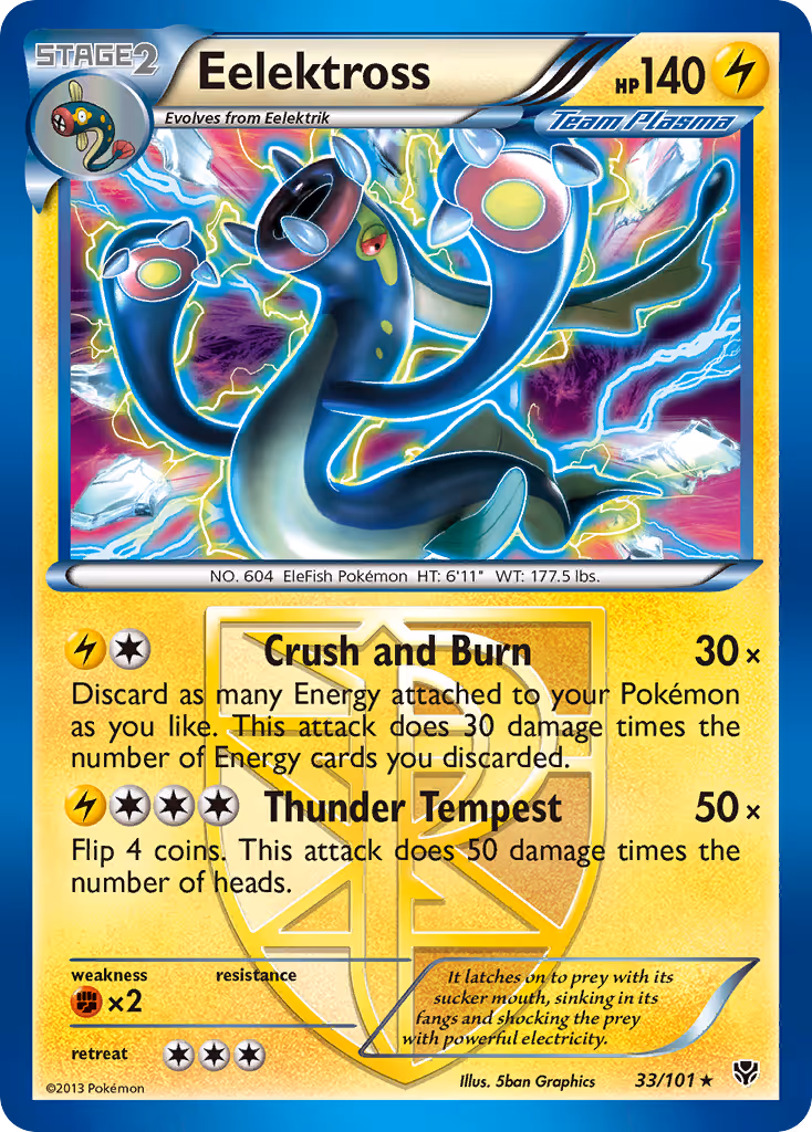 Eelektross 33/101 Pokemon card