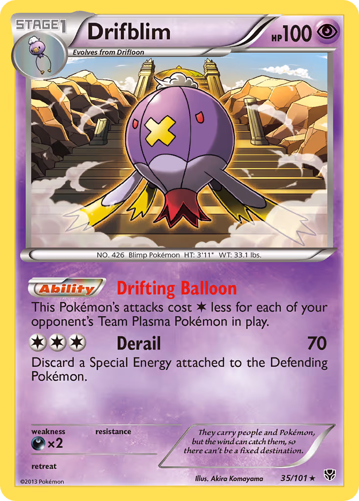 Drifblim 35/101 Pokemon card
