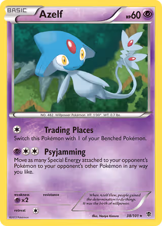 Azelf 38/101 Pokemon card