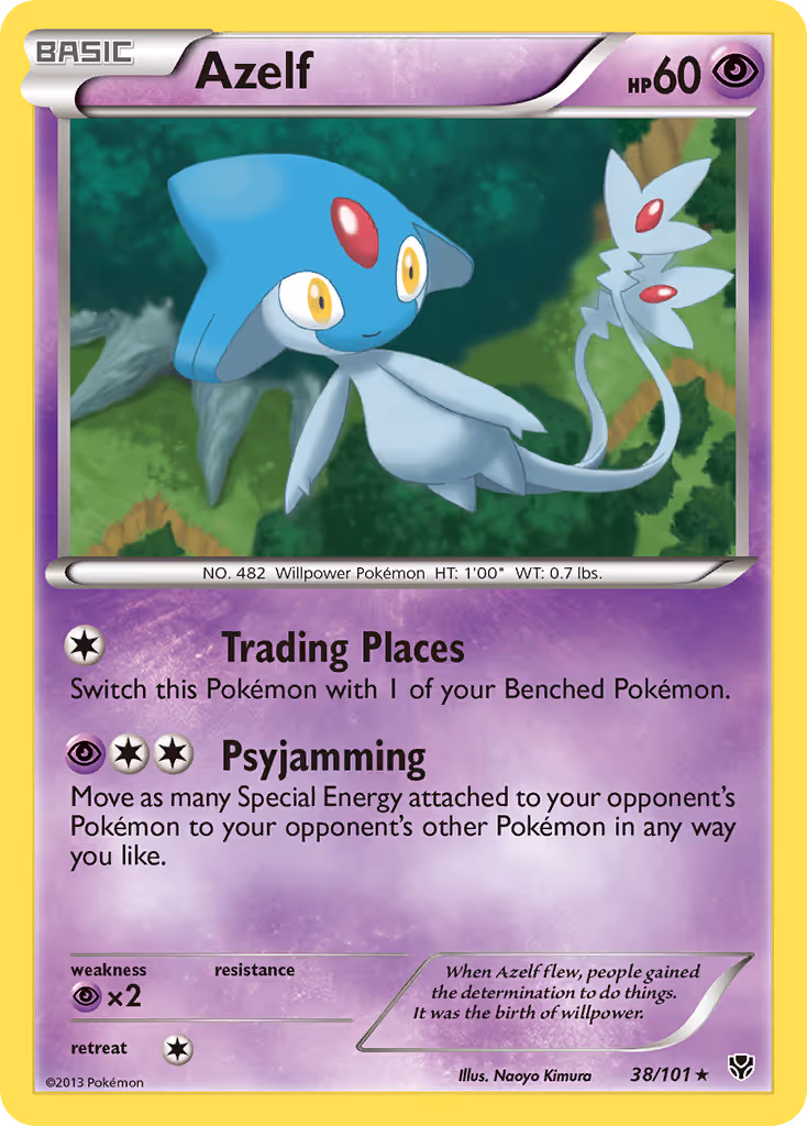 Azelf 38/101 Pokemon card
