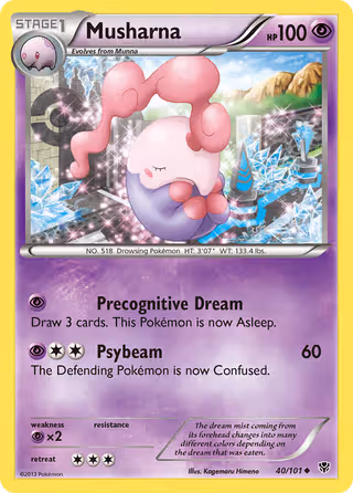 Musharna 40/101 Pokemon card