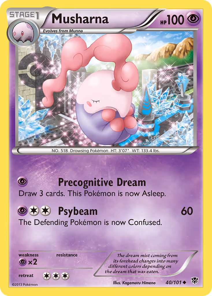 Musharna 40/101 Pokemon card